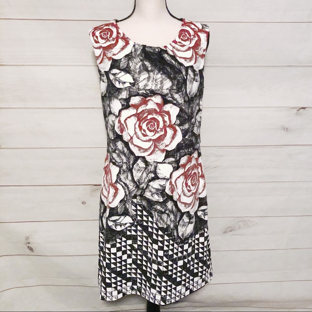 NWT Peach Velvet NY Floral Print Sheath Dress